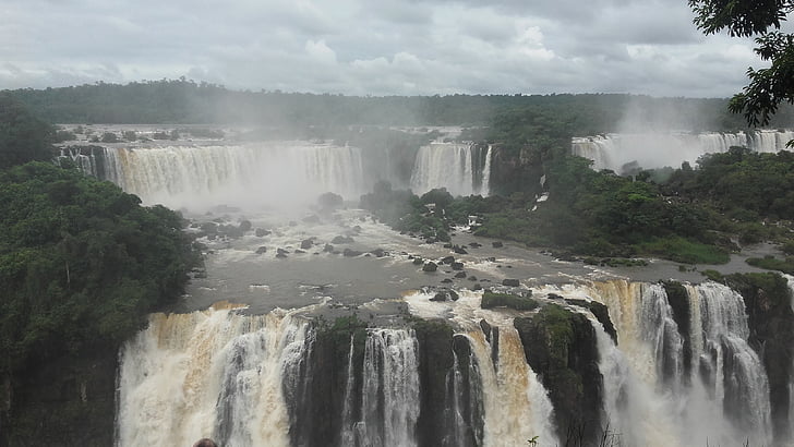 watervallen, waterval, Foz iguaçu, natuur, bos, water, tropisch woud