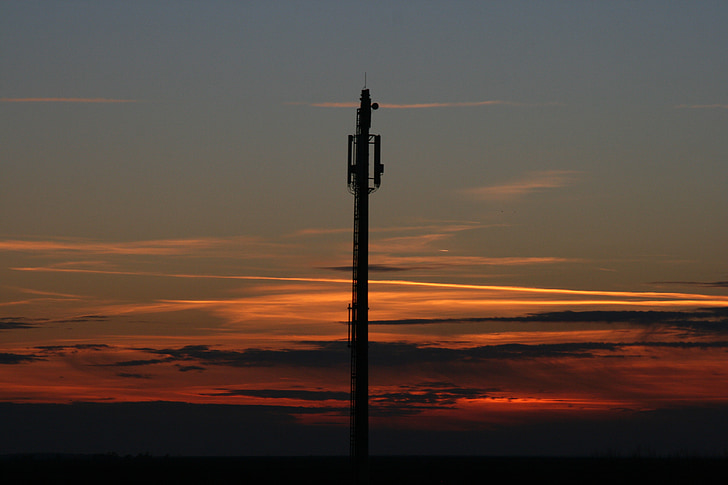 Pole, solnedgang, himmelen, skyen, rød, på kvelden, elektrisitet