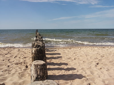 stranden, Sand, vatten, havet, Östersjön, kusten av Östersjön, Sky