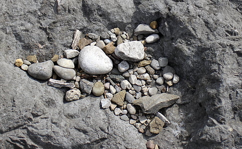 Rokas, akmenys, kolekcija, akmenukai, akmenukas, akmuo, forma