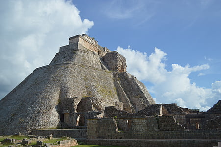 Pyramid, Mexico, Maya, arkitektur, Uxmal, Aztec, solen