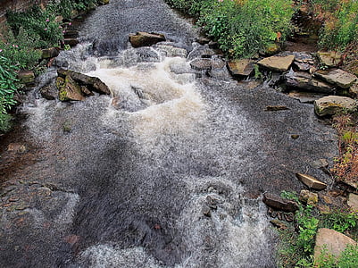 river, stream, flow, swirl, water, current, eddy