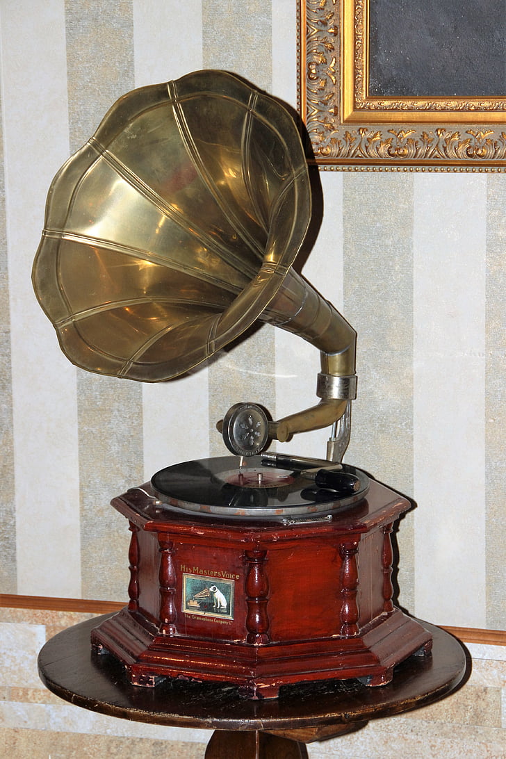 gramophone, turntable, shellac disc, music, tinge, record, nostalgia