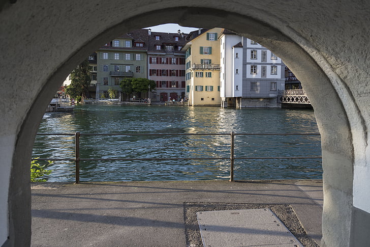 Lucerna, Reuss, Elveţia, apa, Râul, reussteg, Anunturi imobiliare