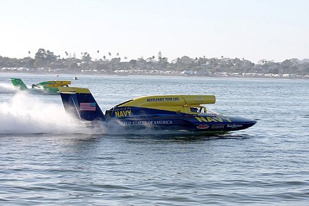 Deniz uçağı tekne, yarış, tekne sürükleyin, Hızlı, aşırı, Motoru, su