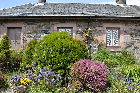 hjem, natursten, historisk set, Skotland, hjem haven