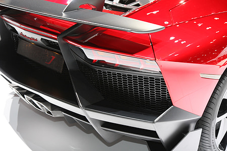 Lamborghini, piros, autó, automatikus, jármű, autó, exkluzív