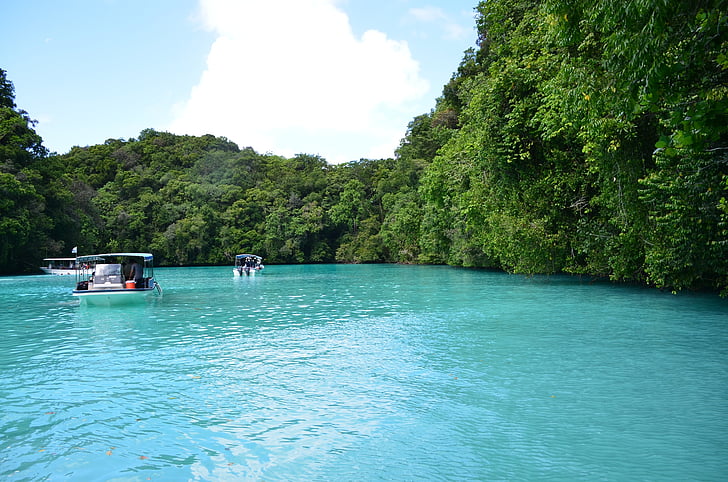 Bootfahren, Tourist, Palau-Strand, Bucht, See, Teich, Meer