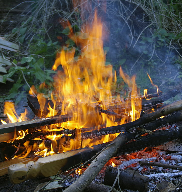 oheň, odpadky, plameny, teplo, konzumace, Bonfire