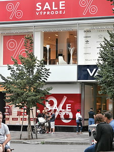 έκπτωση, κατάστημα, closeout, Πράγα, αγορές, βολικό ψώνια