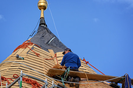 trabalho, artesanato, telhados, trabalho de telhado, Shingle, para telhados, revestimento da fachada