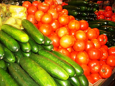 野菜, 農夫の市場, 有機, 健康的です, ベジタリアン, 食材, 栄養