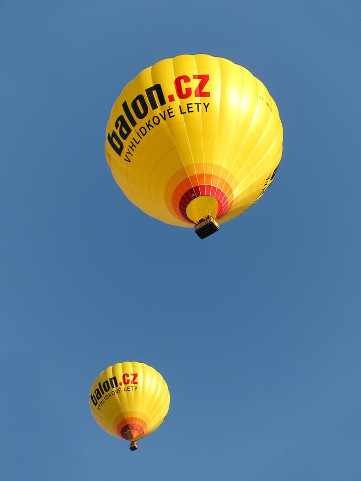 βόλτα με αερόστατο, μπαλόνι, αέρα, θερμού αέρα, που φέρουν, πτήση, το καλοκαίρι