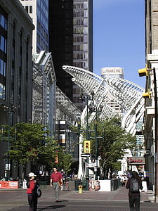 şehir merkezine, Calgary, Şehir, Alberta, Kanada, binalar, mimari