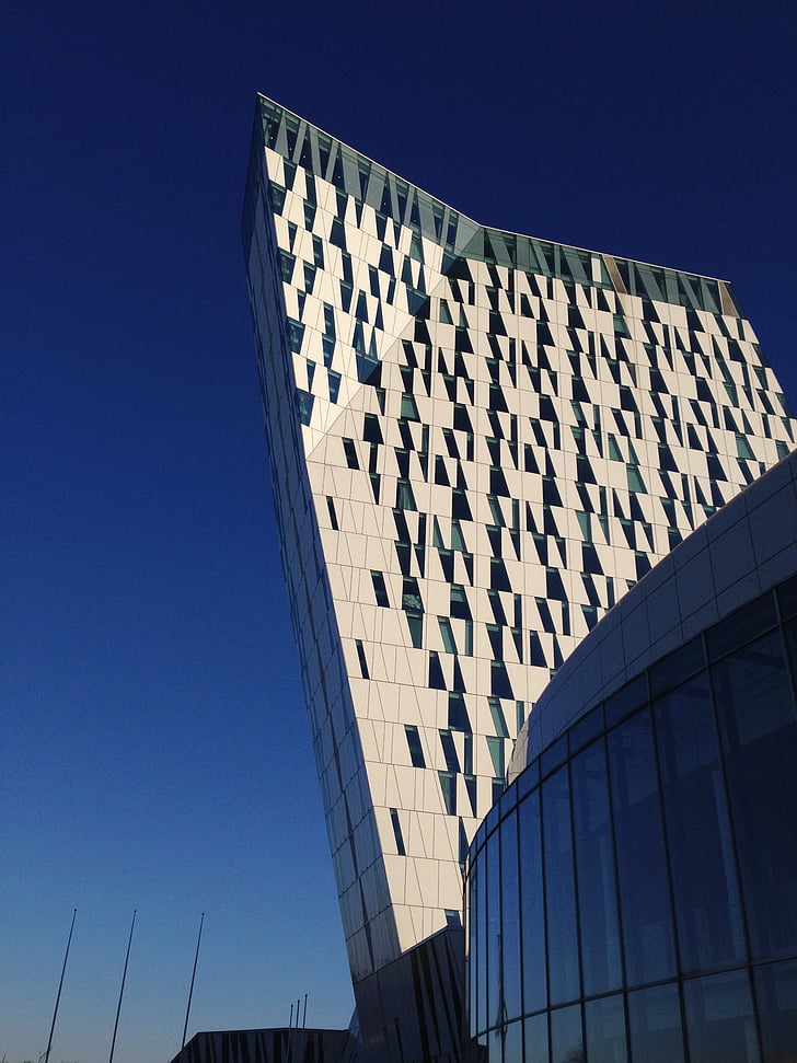 budynek, nowoczesne, Kopenhaga, Dania, Bella sky hotel, centrum kongresowe, Architektura centrum