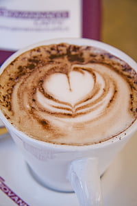 cappuccino, Cup, kaffe, milchschaum, Café, kaffekopp, skum