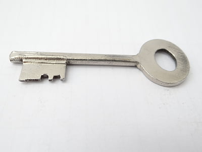 nøgle, sikkerhed, metal, stål, sølv