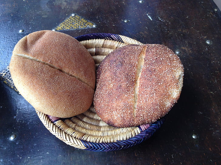 jedlo, Maroko, Gastronómia, chlieb, pekáreň, bochník chleba, hnedá