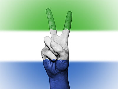 Sierra leone, Frieden, Hand, Nation, Hintergrund, Banner, Farben