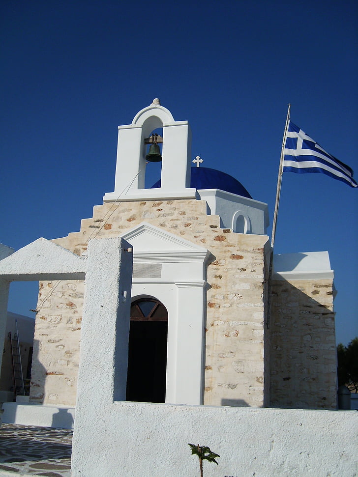 cerkev, Grčija, Pravoslavna cerkev, pravoslavne, Cyclades, spomenik, modra