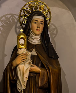 saint claire of assisi, catholic, saint, patron, italy, francis of assisi, eucharist