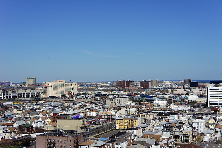 Atlantic city, New Jersey-ben, Jersey shore, kaszinó, építészet, Skyline, város