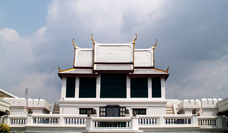 방콕, 그랜드, 와트, 부처님, 에메랄드, 로얄, 건물