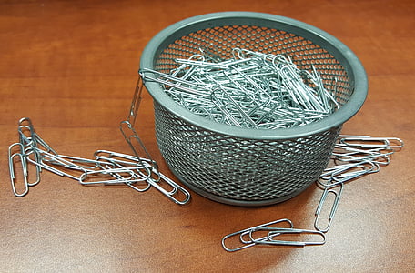 paper clips, office supplies, office, chain, stationery, desk, metal