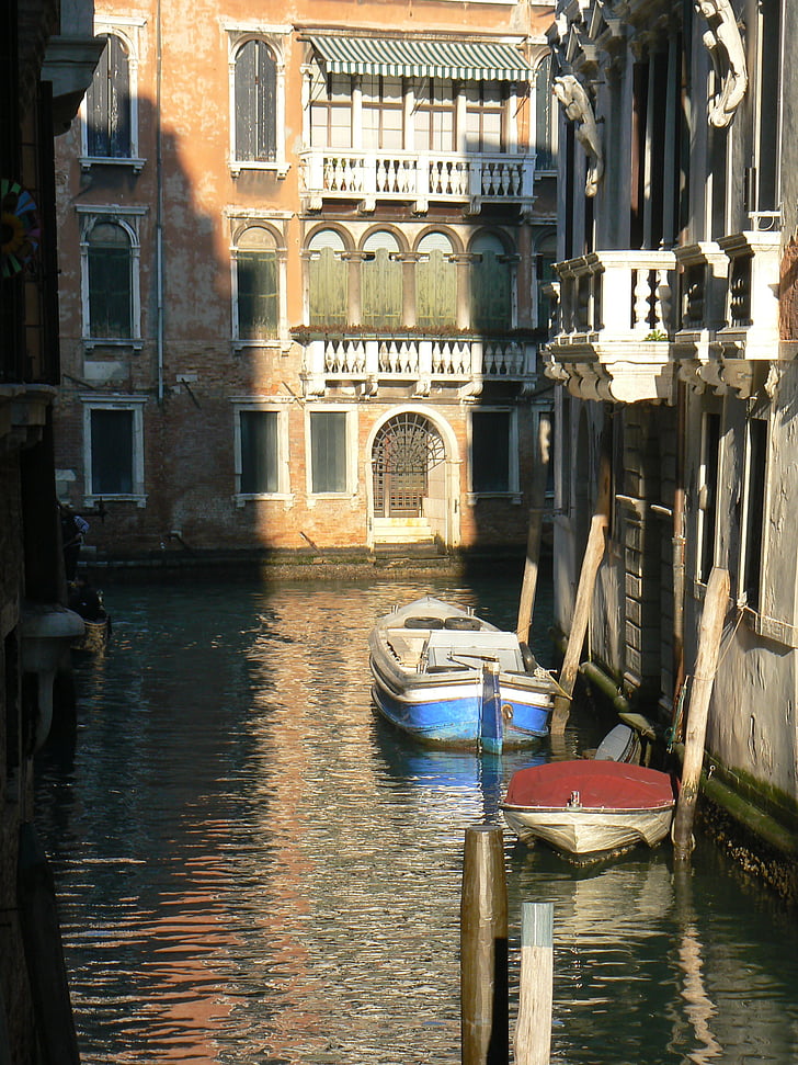 venice, boats, channel
