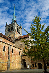 baznīca, Payerne, romāņu stila, Šveice, klosteri, vecais, arhitektūra