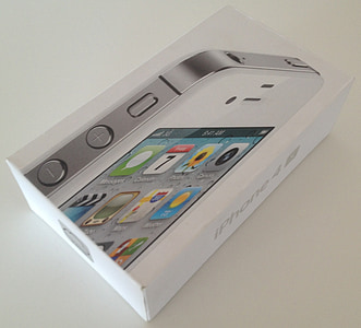 iPhone 4s, caja, teléfono inteligente