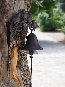 campana, bala, so, metàl·lics, anell, pinces, campana de bronze