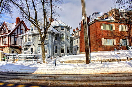 Wisconsin, Madison, tòa nhà, Hoa Kỳ, Langdon, mùa đông