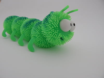 Caterpillar, leksak, grön, tusenfoting, Worm, Crawl, genomsökning