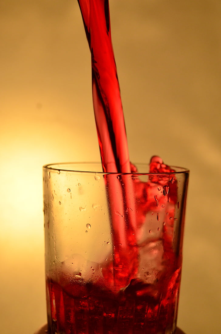 kapalina, červená, sklo, nápoj, šťáva, Pour, nápoj