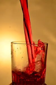 liquido, rosso, vetro, bere, succo di frutta, versare, bevande