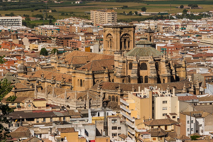 Granada, Hiszpania, Katedra, Kościół, budynki, Miasto, miast