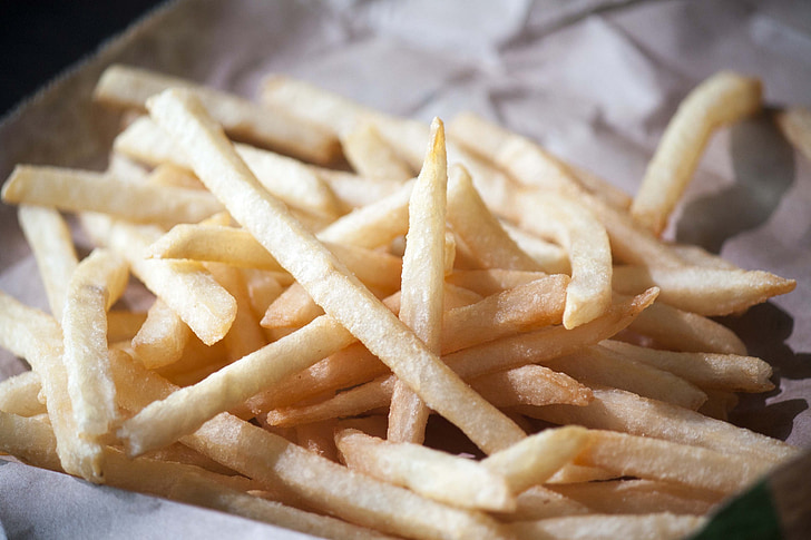 french fries, potatoes, fast food, snack, fried, close up, macro