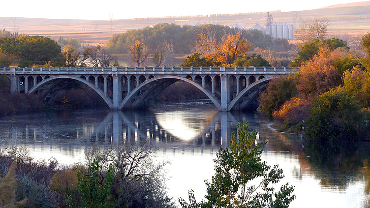 híd, régi, beton, folyó, történelmi mérföldkő, közúti