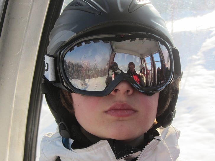 vaikas, Portretas, Winter Sport, akiniai, laisvalaikio, Sportas