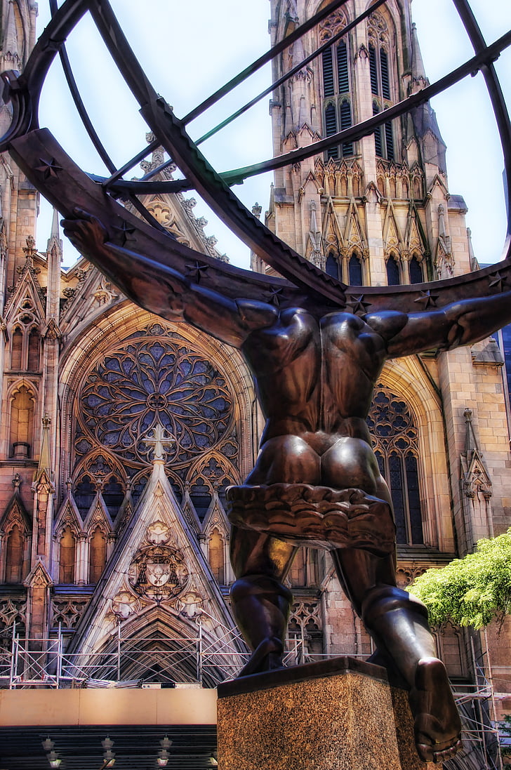 St patrick's cathedral, Nowy Jork, Manhattan, Miasto, Ameryka, Kościół, Architektura