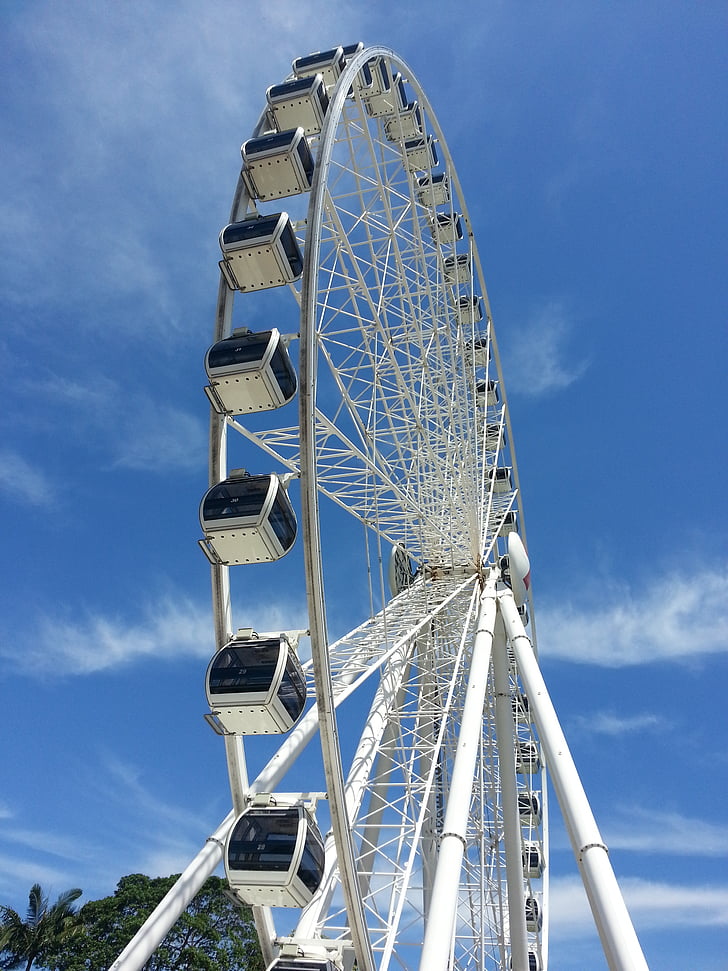 Brisbane, kolo, Queensland, panoramsko kolo Wiener Riesenrad, modra, nebo