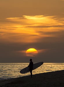 de surf, persona que practica surf, tablero, Playa, de surf, mar, deporte