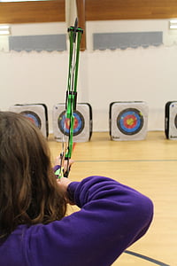 aiming, target, archer, aim, bullseye, bow and arrow, focus