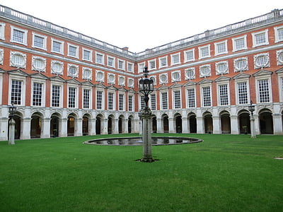 Hampton, domstolen, Palace, Hampton court palace, trädgårdar, arkitektur, Europa