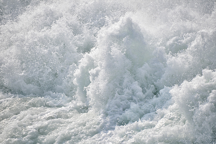 mar, onda, água, ecume, pulverizador, oceano, natureza
