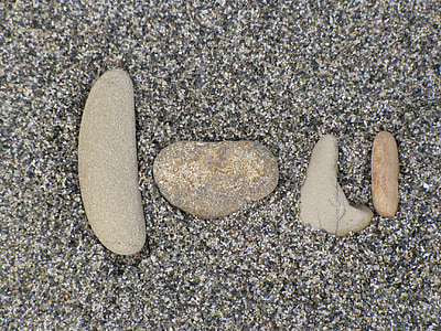 i love you, sand, love, beach, stones, beach sand, tropical