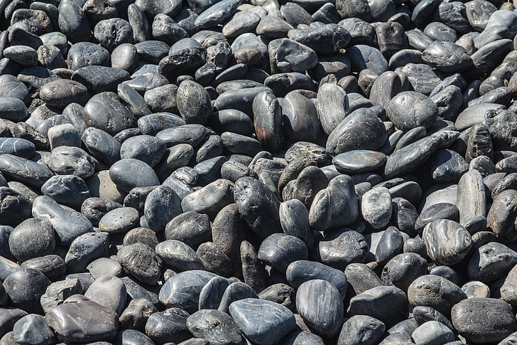 sten, Pebble, småsten, natur, baggrund, struktur, buttet
