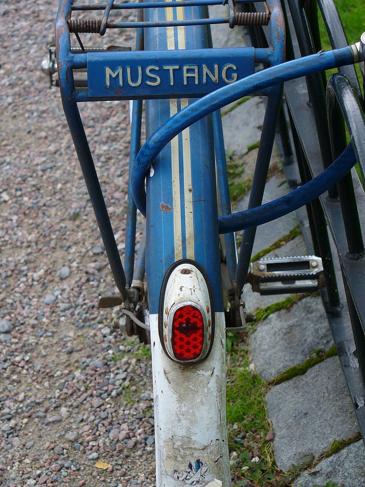 velosipēds, Stockholm, Klusā daba, Mustang, zila, velosipēdu