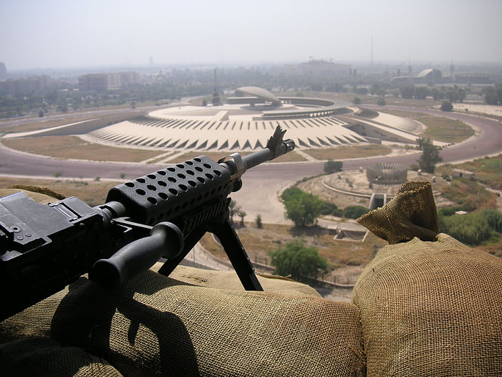 machine gun, armes à feu, Irak, guerre, arme